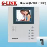 Bộ chuông cửa hình màu có dây Dimansi T-808C + T03C
